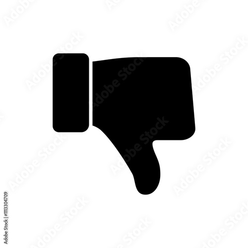 Dislike icon vector. dislike sign and symbol. Hand with thumb down