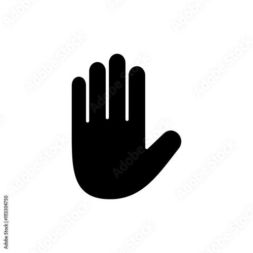 Hand icon vector. hand sign and symbol. palm