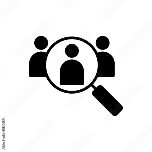 Hiring icon vector. Search job vacancy sign and symbol. Human resources concept. Recruitment