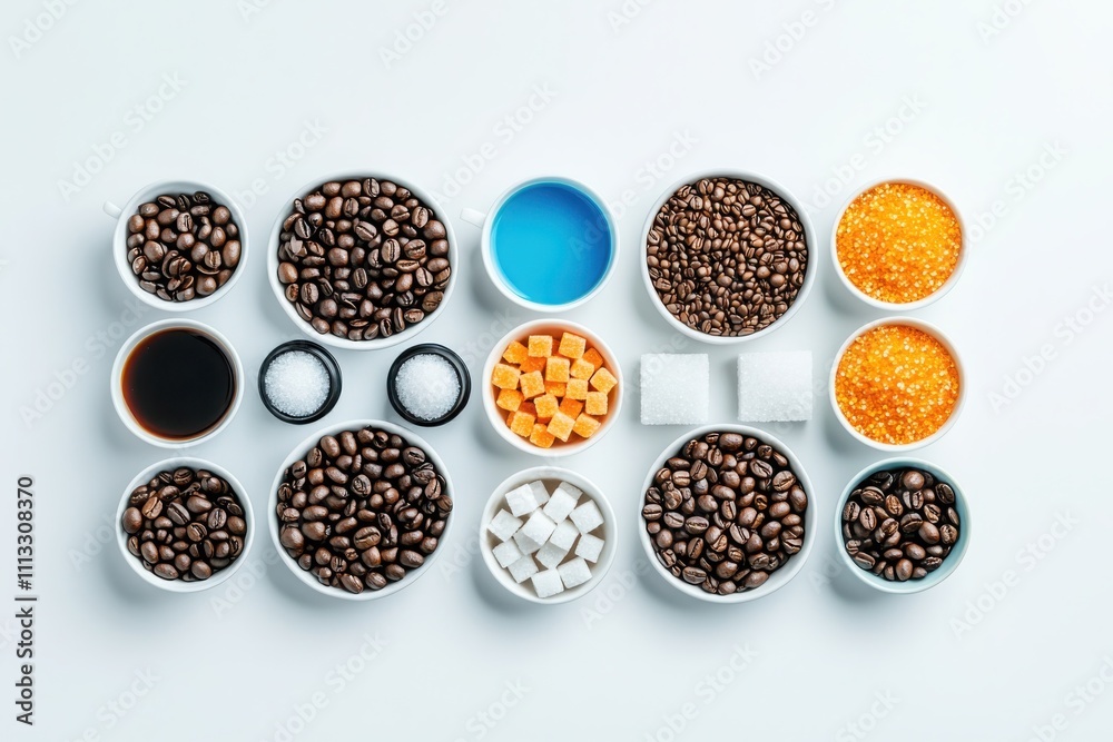 Creating a specialty coffee scene with espresso beans and ceramic cups in a pastel environment for a cozy atmosphere Creating a specialty coffee scene with espresso beans and ceramic cups in a pastel environment for a cozy atmosphere