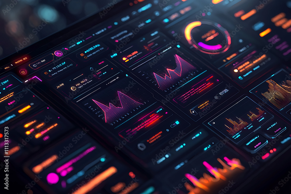 Obraz premium Exploring Market Dynamics through Interactive Data Panels