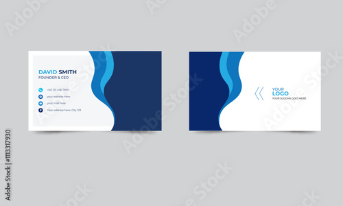 Business card design template, Clean professional business card , visiting card template.