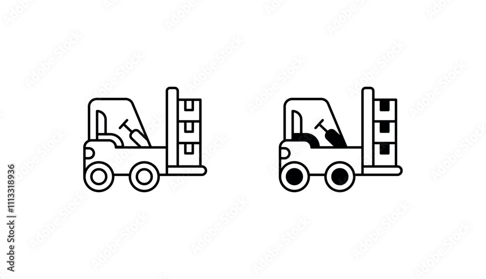 Cargo Loader icon design with white background stock illustration Cargo Loader icon design with white background stock illustration