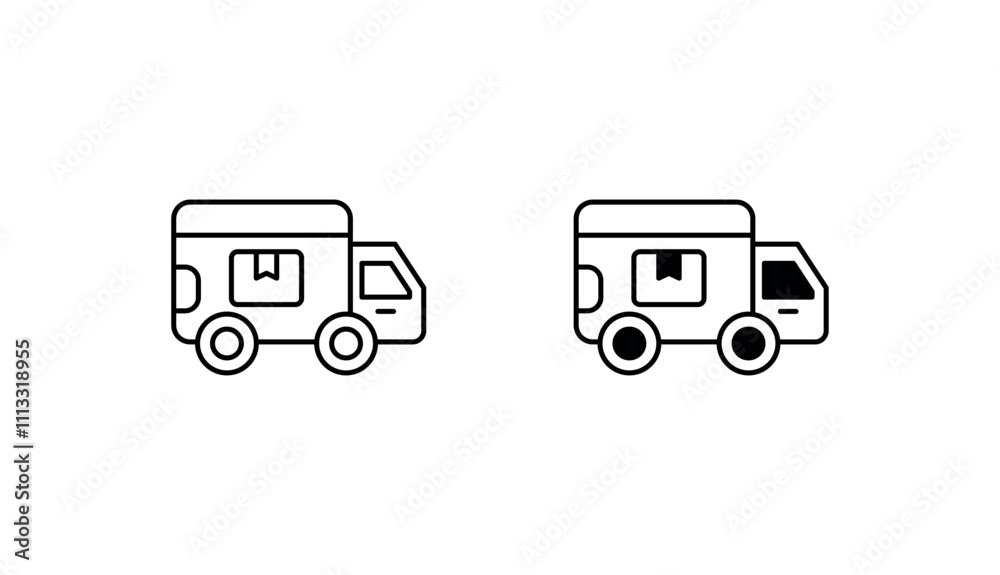 Freight Vehicle icon design with white background stock illustration Freight Vehicle icon design with white background stock illustration