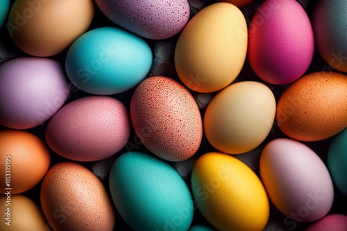 Easter Eggs Collection Colorful Background for Celebration Festivities