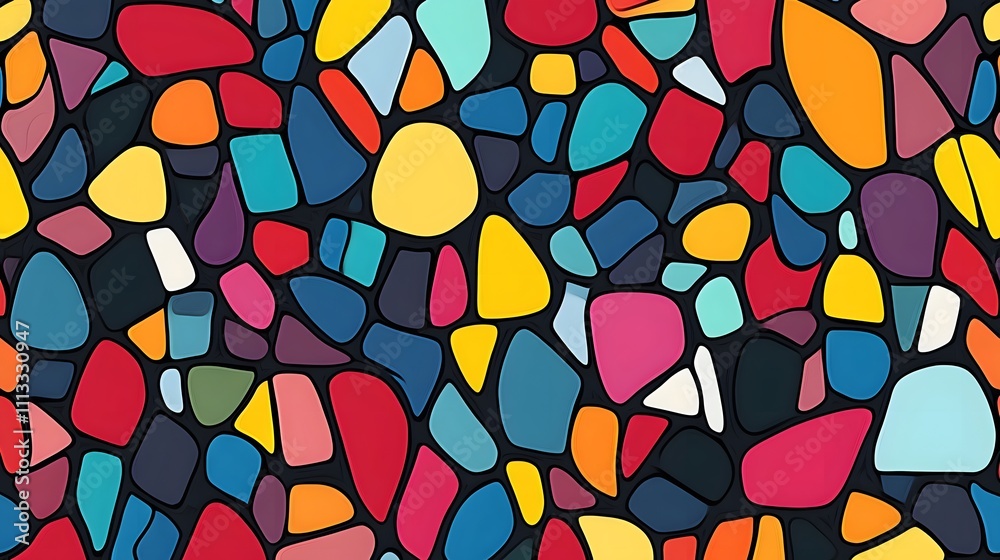 Abstract Colorful Irregular Shaped Pattern Design Abstract Colorful Irregular Shaped Pattern Design