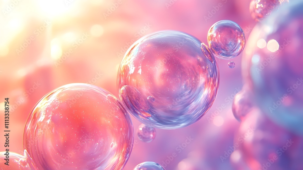 Overlapping translucent spheres with transparent accents and iridescent tones on a soft gradient background Overlapping translucent spheres with transparent accents and iridescent tones on a soft gradient background