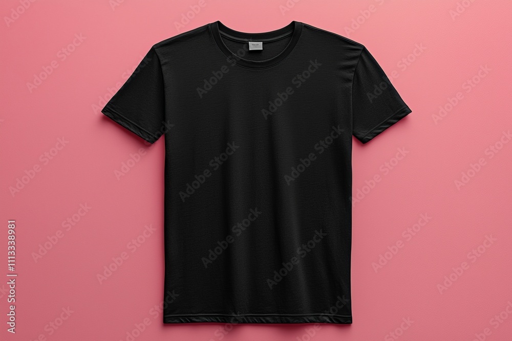 Black T-shirt Mockup with Front and Back View on Isolated White Background Black T-shirt Mockup with Front and Back View on Isolated White Background
