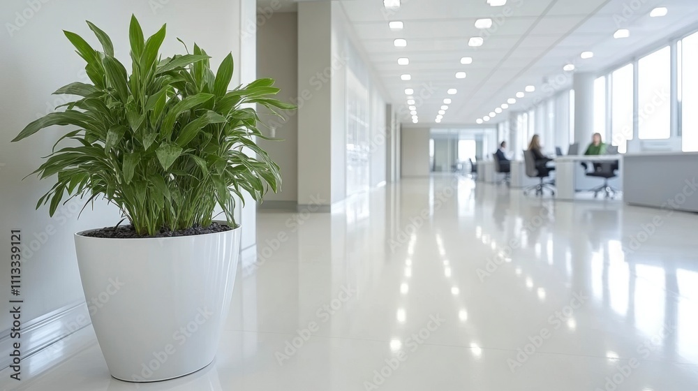 Blurred casual professionals in a modern office with a subtle bokeh background perfect for business visuals emphasizing collaboration and a productive vibe Blurred casual professionals in a modern office with a subtle bokeh background perfect for business visuals emphasizing collaboration and a productive vibe