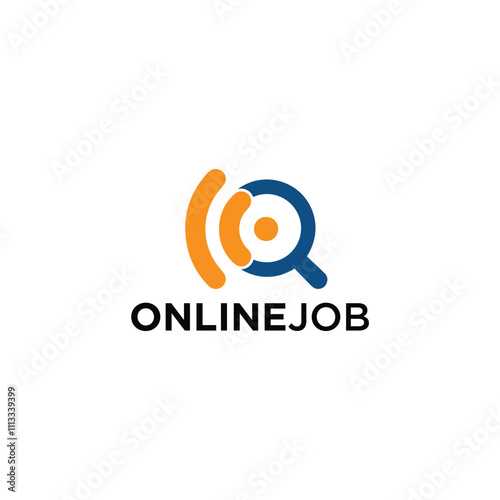 Online Job Logo Design Vector Simple
