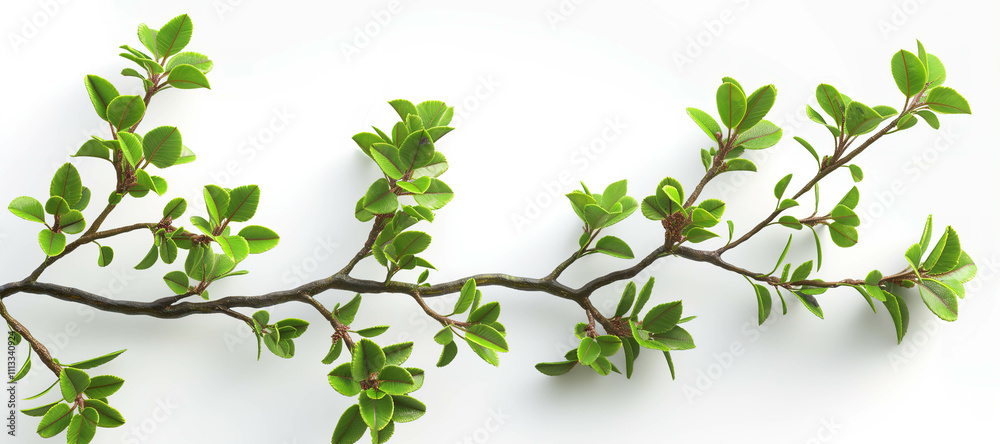 berry branch leaves on white background 35 berry branch leaves on white background 35
