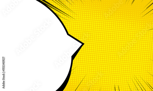yellow comic background with blank space 