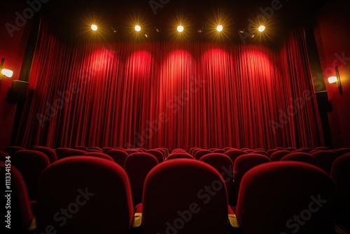 Empty Movie Theater: Awaiting the Show