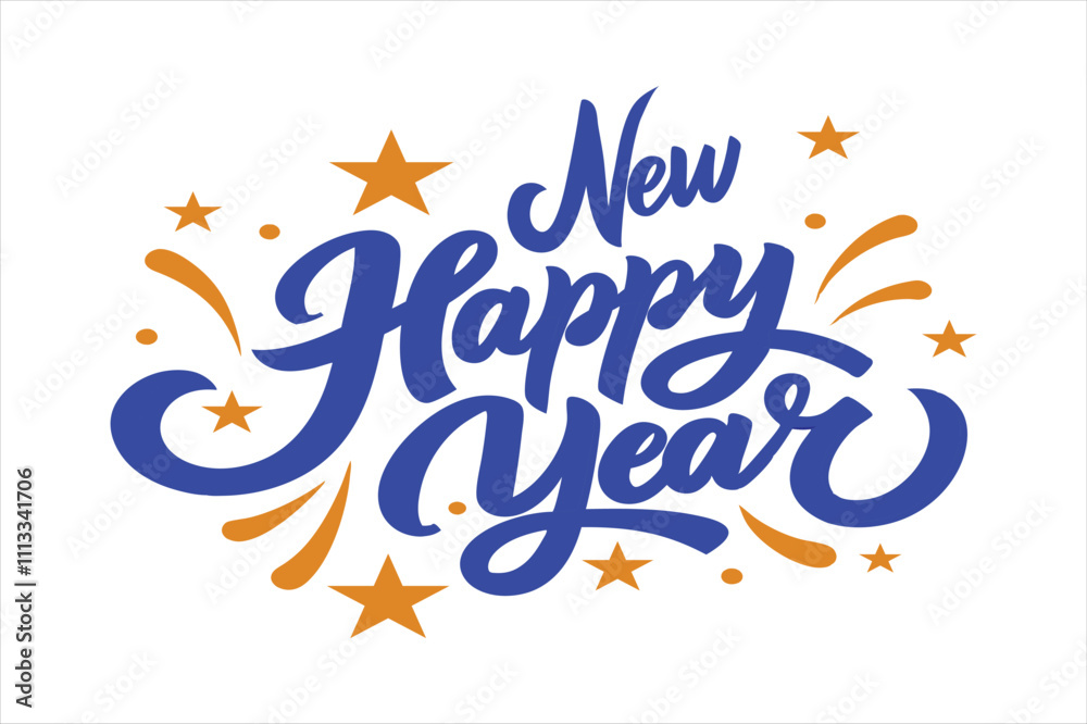 Bold and Creative Happy New Year Typography for Posters Bold and Creative Happy New Year Typography for Posters