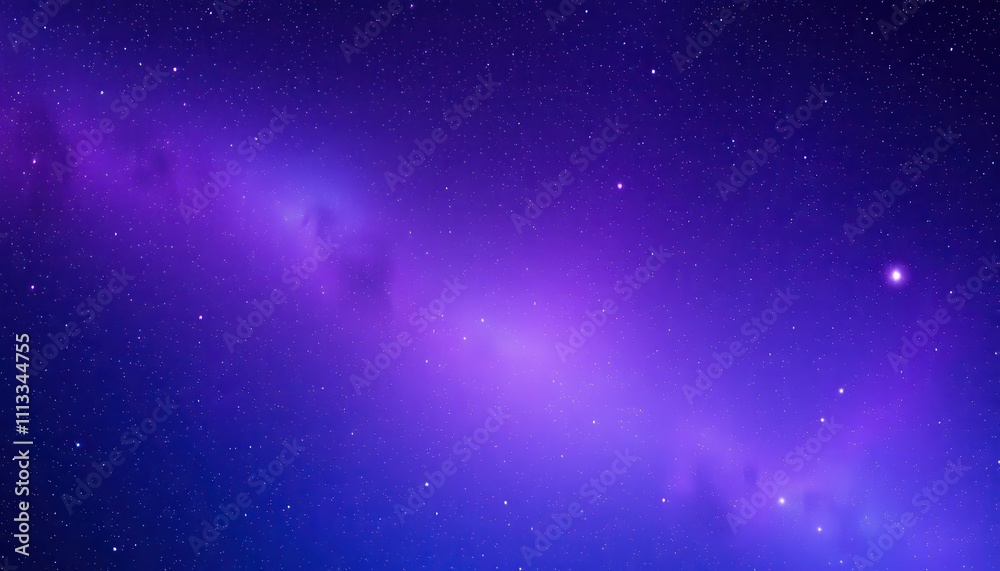 Obraz premium Cosmic Purple Nebula Night Sky With Stars