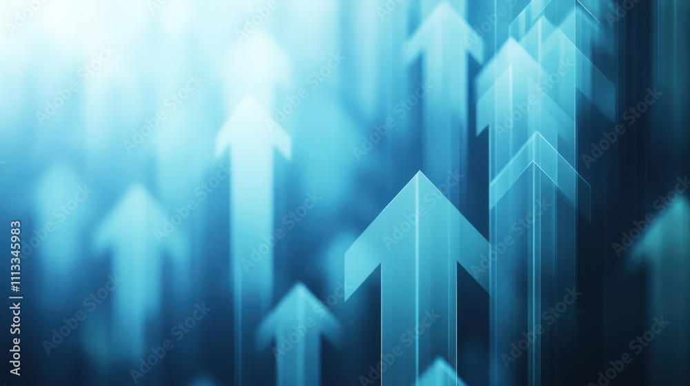 Abstract digital arrows pointing upwards, symbolizing growth and progress in vibrant blue tone. design evokes sense of upward movement and optimism Abstract digital arrows pointing upwards, symbolizing growth and progress in vibrant blue tone. design evokes sense of upward movement and optimism