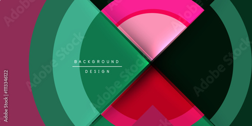 Target circle geometric abstract shapes. Vector Illustration For Wallpaper, Banner, Background, Card, Book Illustration, landing page