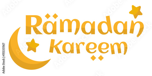 vector illustration of a ramadan kareem text