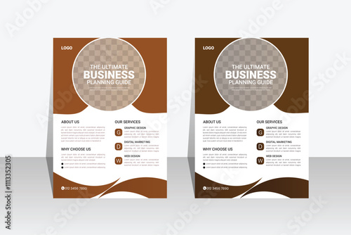  Modern Corporate professional business flyer vector template design set