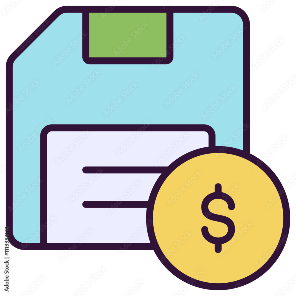 Savings Outline Color Icon Savings Outline Color Icon