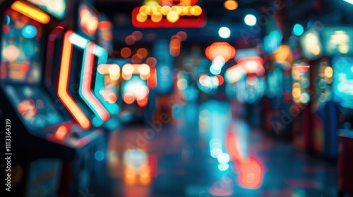 The dreamy effect of the soft focus makes the arcade feel like a fantastical world filled with endless possibilities.