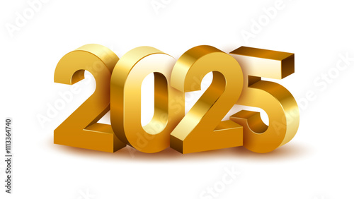 Happy New Year 2025 Shiny background with balloon and star vector Happy New Year 2025 text design. New year 2025 vector design with realistic 3D numbers.
