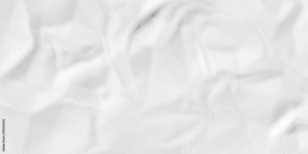 Obraz premium White abstract crumpled paper background texture pattern overlay. wrinkled high resolution arts craft and Seamless white crumpled paper. 