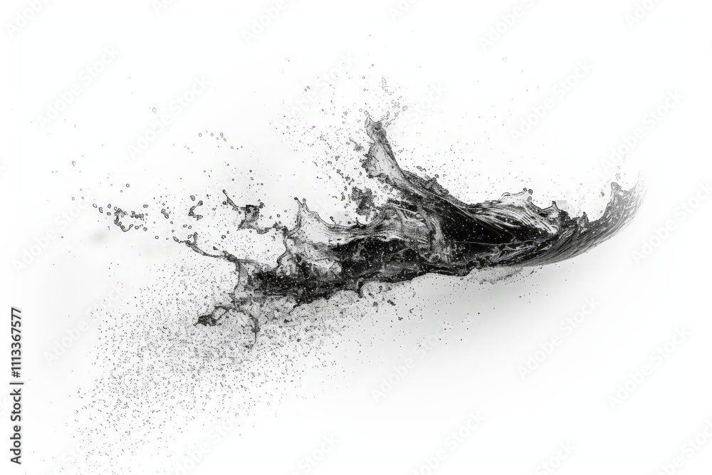 Obraz premium Water Splash in Black and White