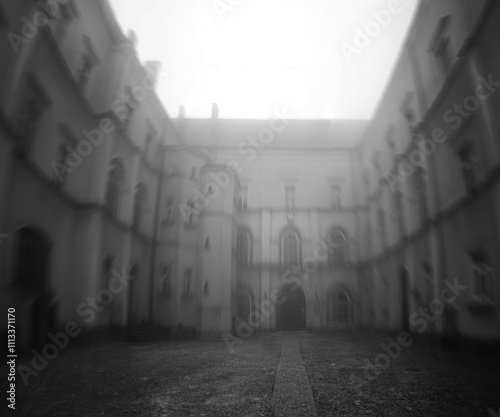 Courtyard in the Fog photo