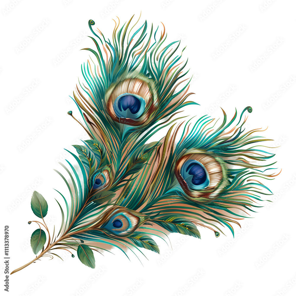 Obraz premium Wonderful peacock feather image