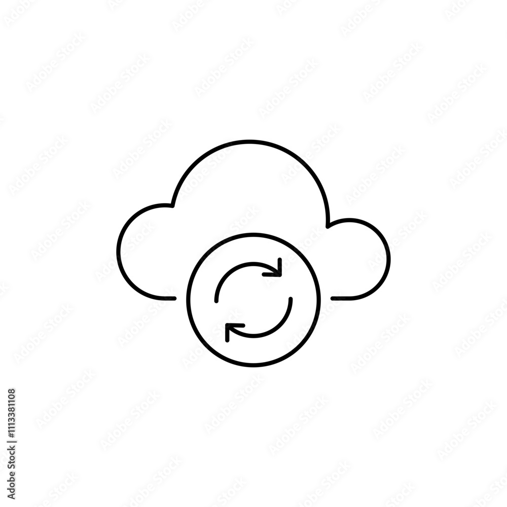 Outline Icon Sync, for the cloud Outline Icon Sync, for the cloud