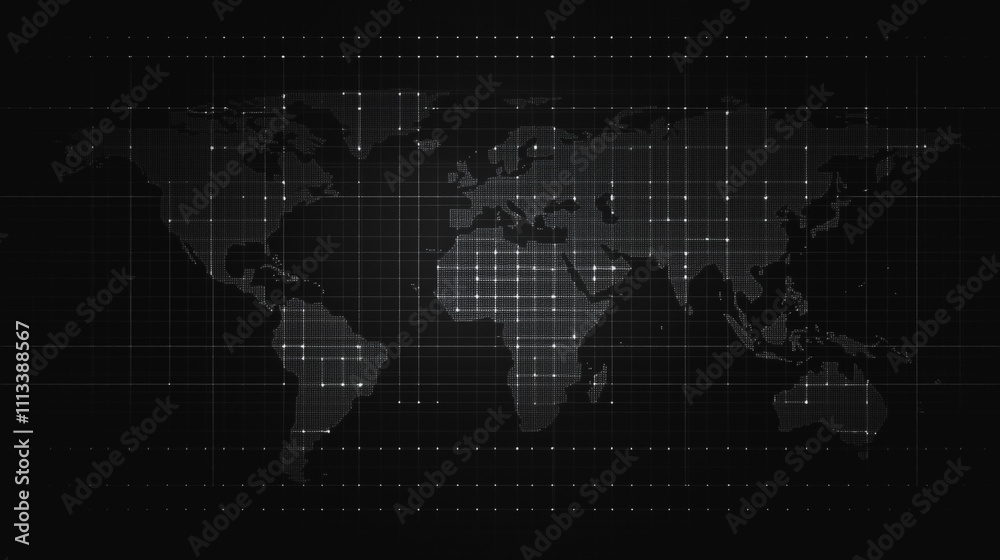 abstract business connection of line from nail node to node on world map background Innovation network points Earth's surface abstract business connection of line from nail node to node on world map background Innovation network points Earth's surface