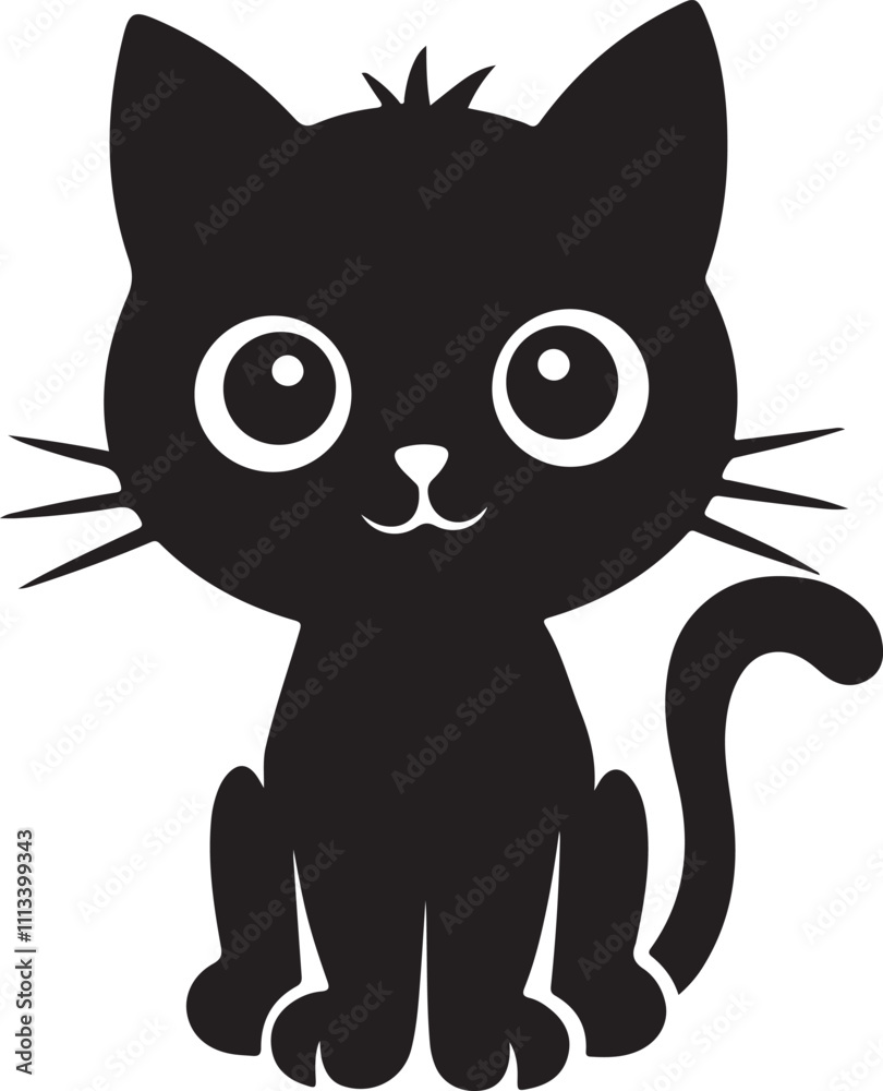 Obraz premium black cat cartoon