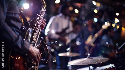The background blurs as the jam session takes center stage.