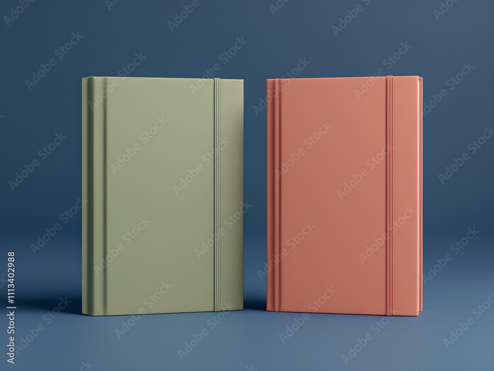 Hardcover Book Standing,white book mockup set - cover,A4 open page ...