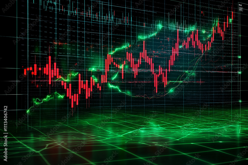stock market or forex trading graph stock market or forex trading graph
