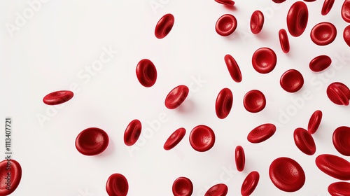 Drops of Blood on White Background - A Striking and Potentially Alarming Visual. The Red Drops of Blood Standing Out Against the Pure White Background, with Their Vivid Color and Ominous Presence, 