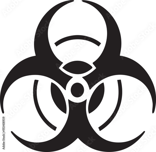 Biohazard sign icon. Simple illustration of biohazard sign vector icon for web