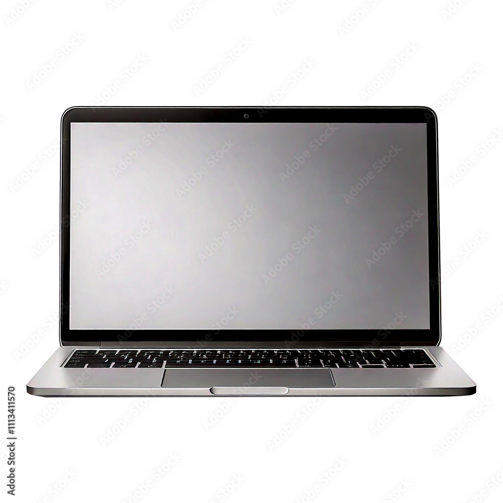 a laptop with a blank screen. laptop isolated on a white background a laptop with a blank screen. laptop isolated on a white background