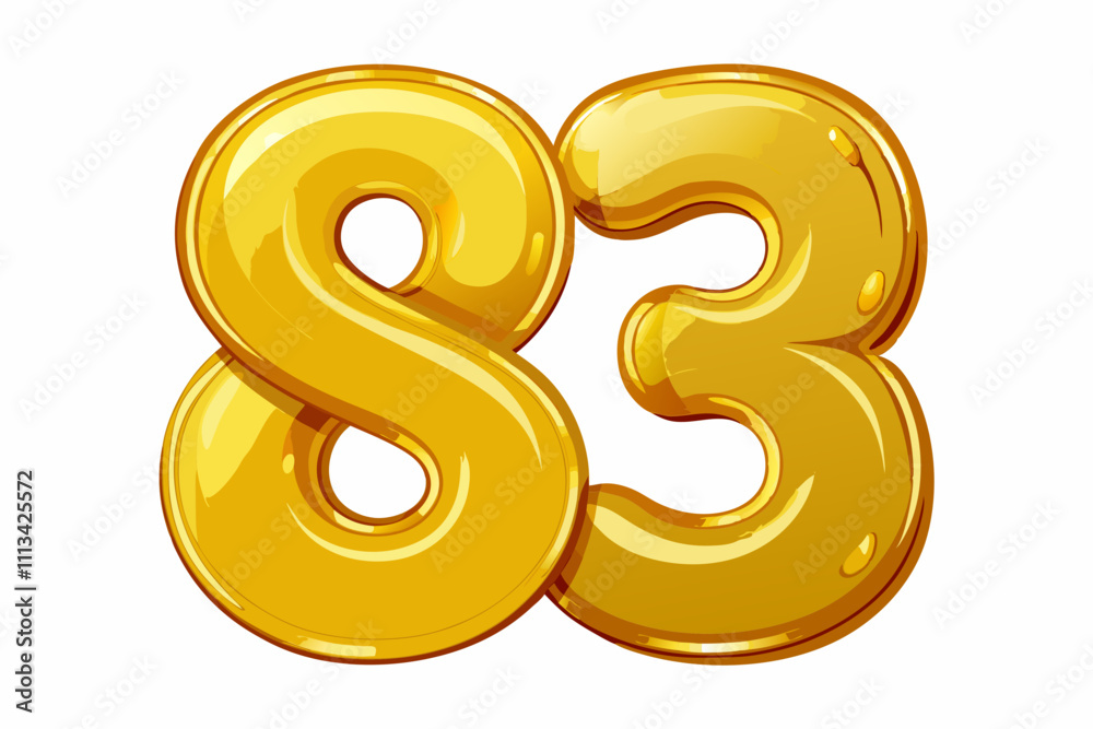 3d golden number eight 83 3d golden number eight 83