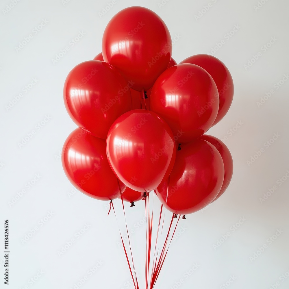 A Vibrant Bunch of Red Balloons Floating Against a Simple White Background Capturing a Sense of Joy and Celebration in Chaos A Vibrant Bunch of Red Balloons Floating Against a Simple White Background Capturing a Sense of Joy and Celebration in Chaos