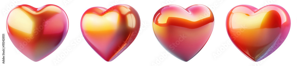 PNG Heart love symbol set on transparent background PNG Heart love symbol set on transparent background