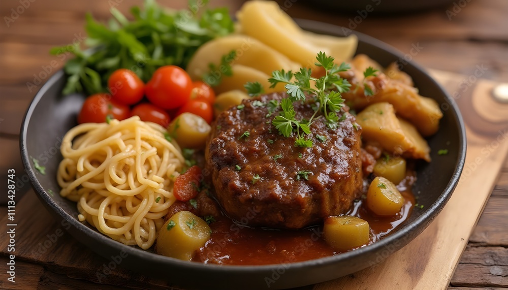 Slow-Cooked Osso Buco with Gremolata and Vegetables Slow-Cooked Osso Buco with Gremolata and Vegetables
