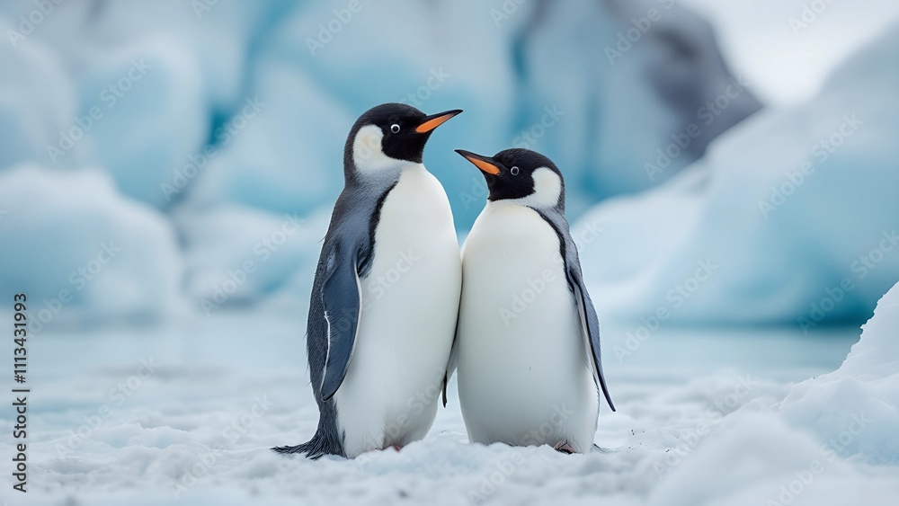 Fototapeta premium penguin in polar regions