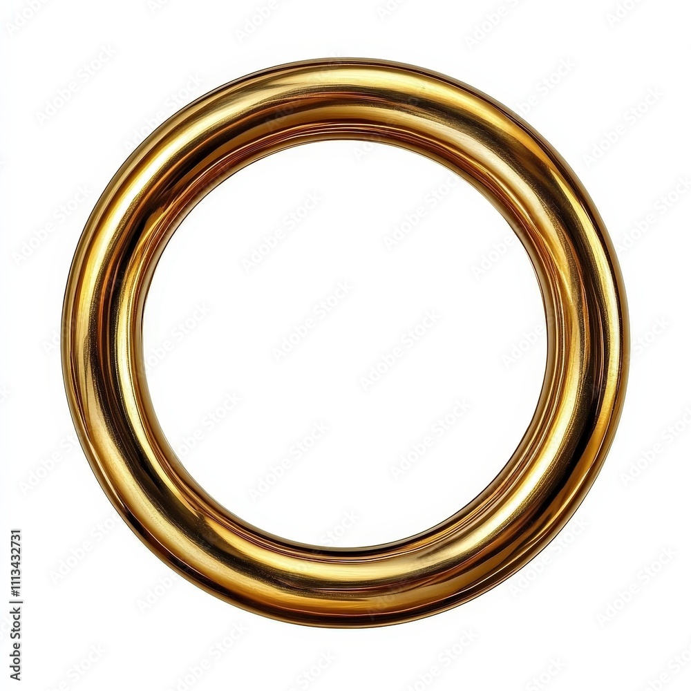 Elegant Golden Metal Ring on a Smooth White Background with Subtle Chaos Elements for Artistic and Decorative Use in Photography Elegant Golden Metal Ring on a Smooth White Background with Subtle Chaos Elements for Artistic and Decorative Use in Photography