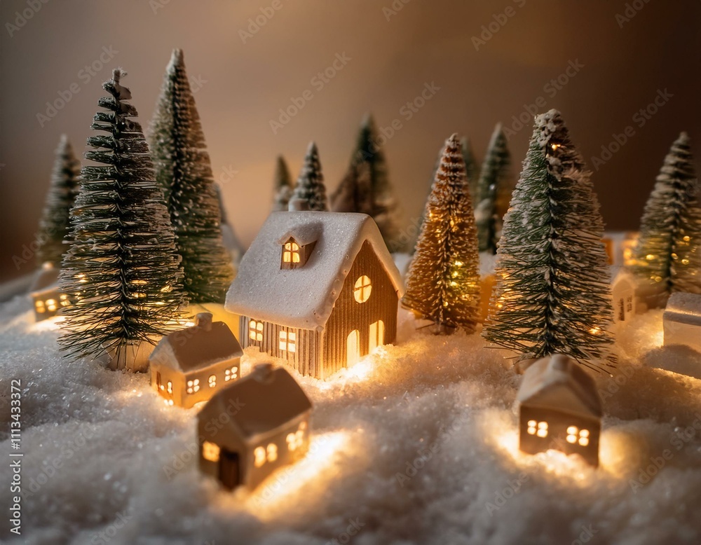 Fototapeta premium Charming Holiday Village Decor Inspiration