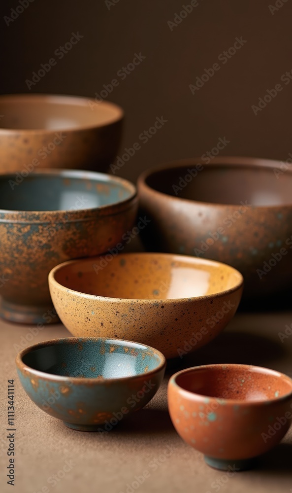 A collection of beautifully crafted ceramic bowls in various sizes and colors, showcasing artisanal textures and earthy tones, ideal for kitchenware and home decor contexts. A collection of beautifully crafted ceramic bowls in various sizes and colors, showcasing artisanal textures and earthy tones, ideal for kitchenware and home decor contexts.