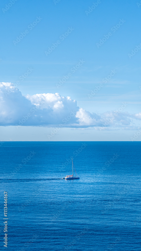Fototapeta premium Yachts on the blue sea