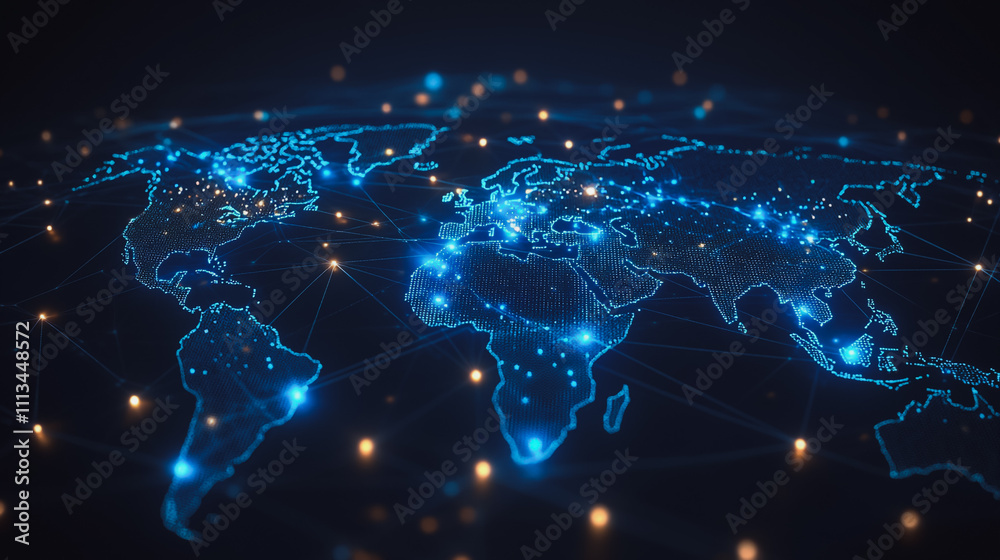 background network points Earth's surface wave background Abstract digital wave background information technology background The background is the background. gradient wave digital wave ban