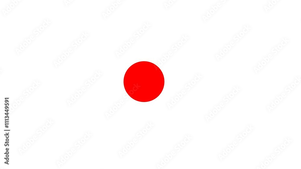 Red bling icon animation, 4K animation with black background.